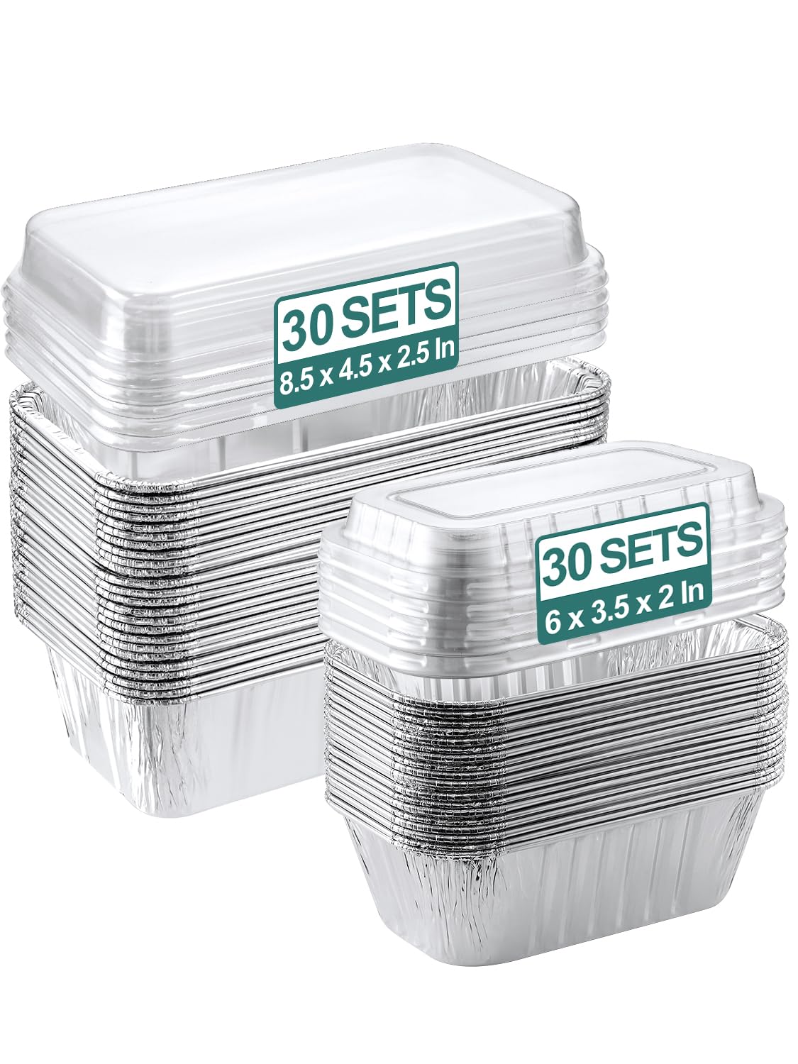 NEEBAKE large loaf pans with lids for batch baking and serving.