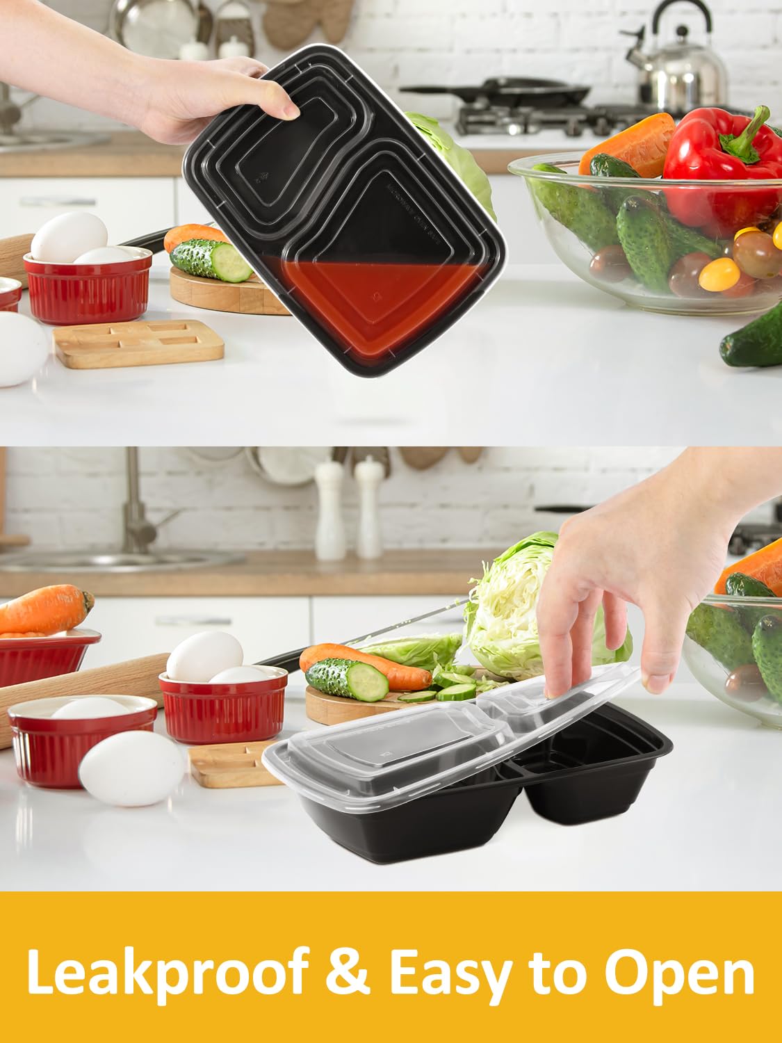 NEEBAKE leakproof lids ensure spill-free travel and storage