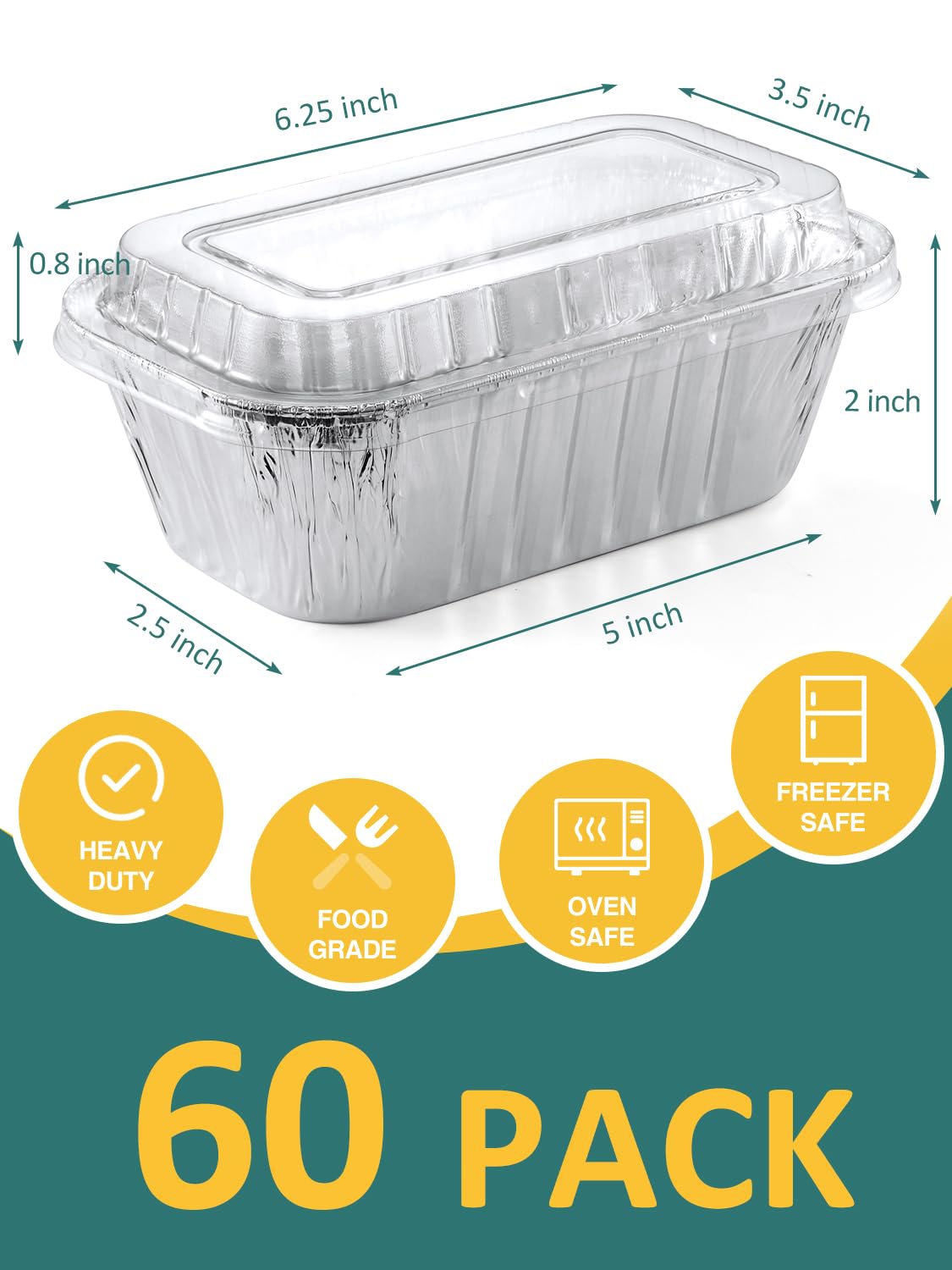 NEEBAKE lids-on loaf pans close-up showing secure sealing.