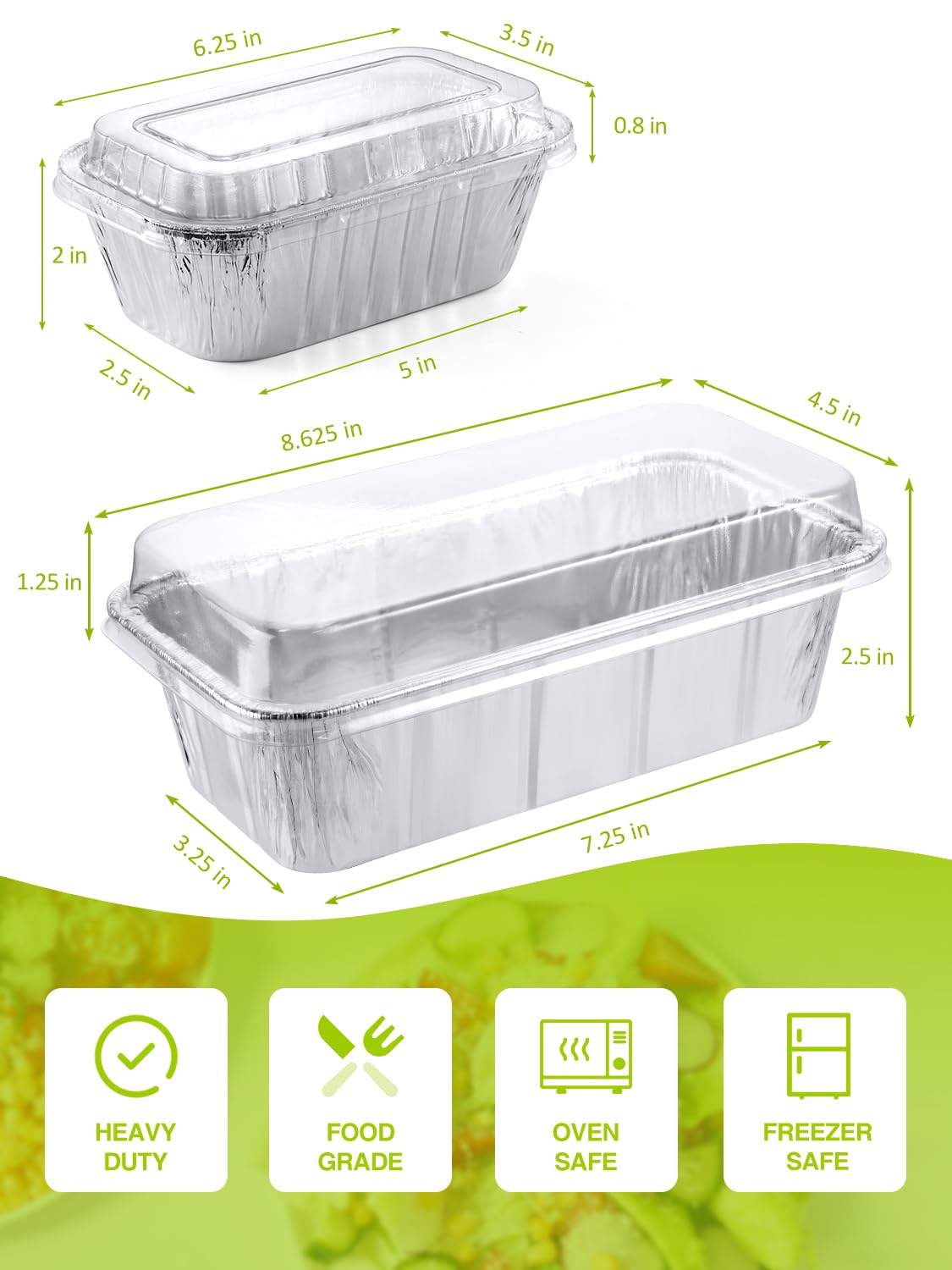 NEEBAKE mini loaf pans for single portion treats and meal prep.