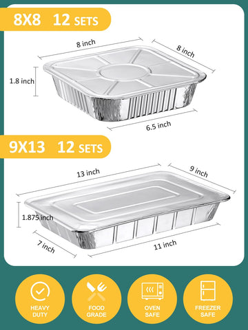 NEEBAKE small 8x8 pan with lid for single-portion servings.