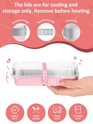 NEEBAKE snap-on lids secure pans for transport and storage.