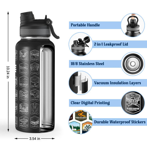 Nefeeko bottle sticker pack waterproof designs for park personalization.