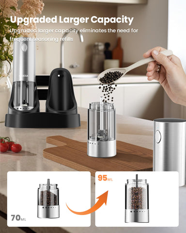 NEGESA pepper grinder in stainless steel for durable performance.