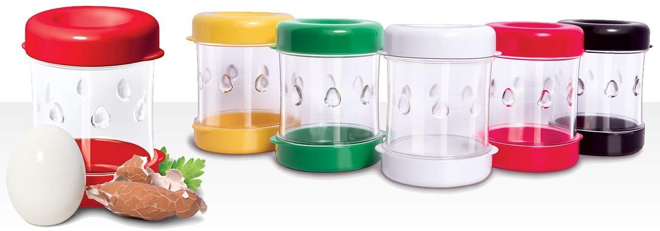 NEGG Boiled Egg Peeler Black egg slips free after peeling