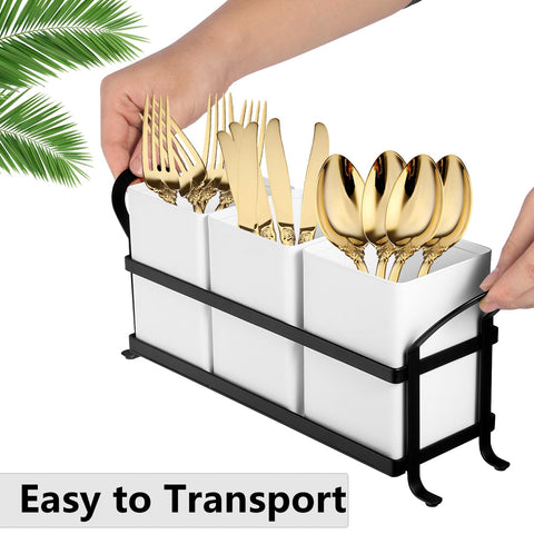 NelyBet entertaining silverware caddy suited for parties and holidays