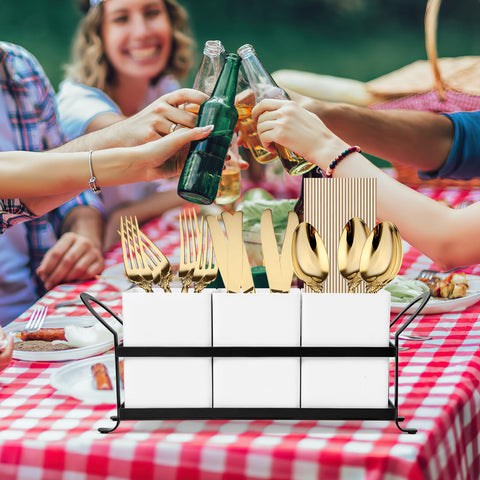 NelyBet metal silverware caddy designed for durable kitchen storage