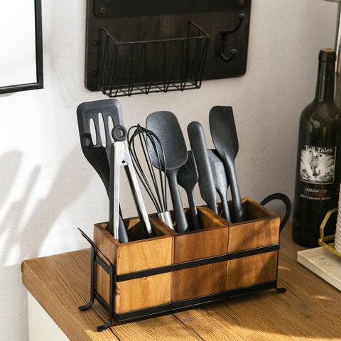 NelyBet countertop display keeps utensils within arm reach during meals