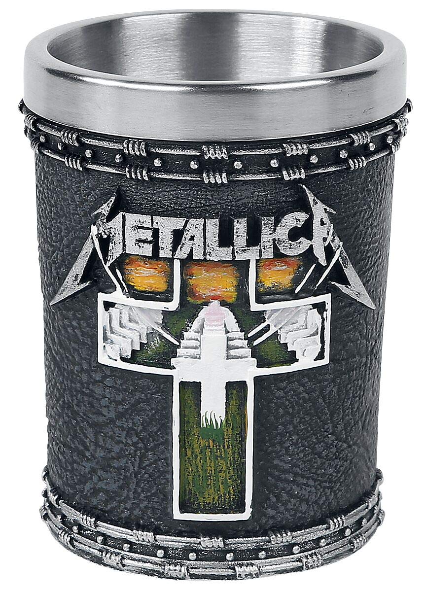 Nemesis Now Metallica Master of Puppets shot glass front view for display