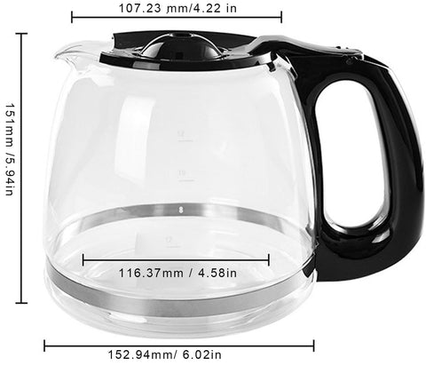 NEOAURR reinforced glass base extends carafe life with daily use