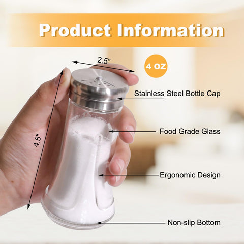 Neodaco shakers showing adjustable hole lids for precise seasoning
