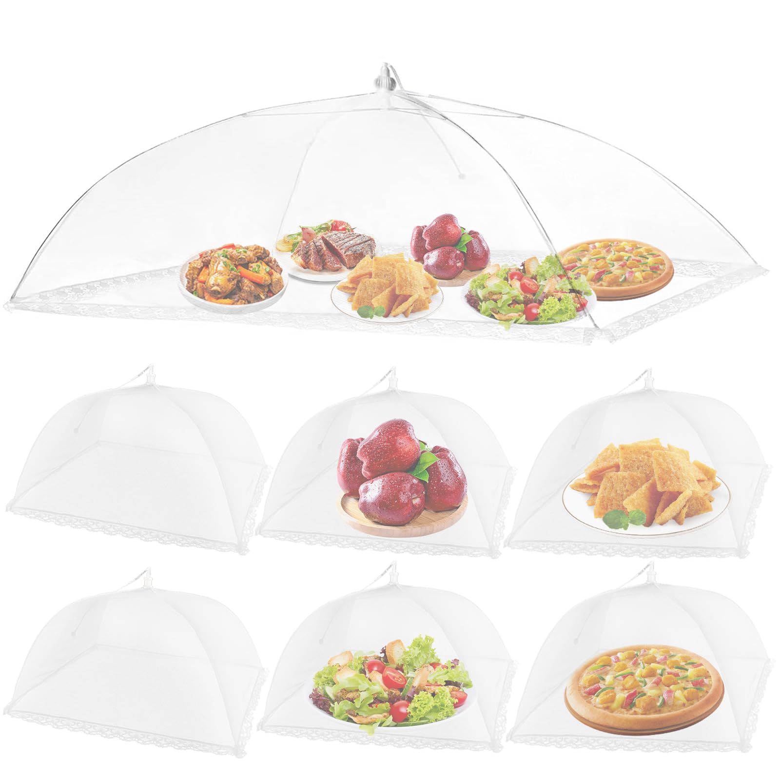 NEPAK extra-large outdoor food covers protect meals from insects