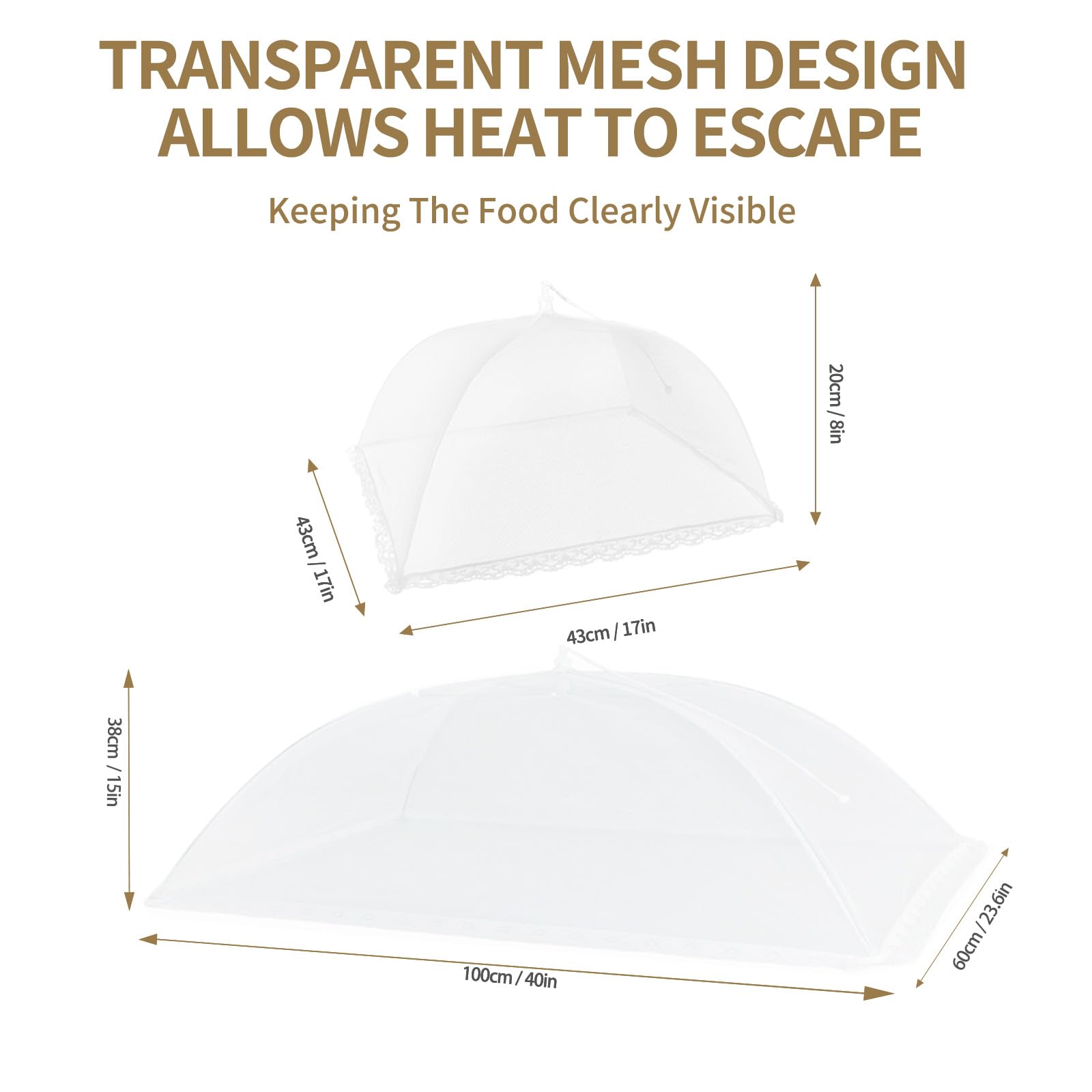NEPAK large 17x17 outdoor covers keep snacks fresh at gatherings