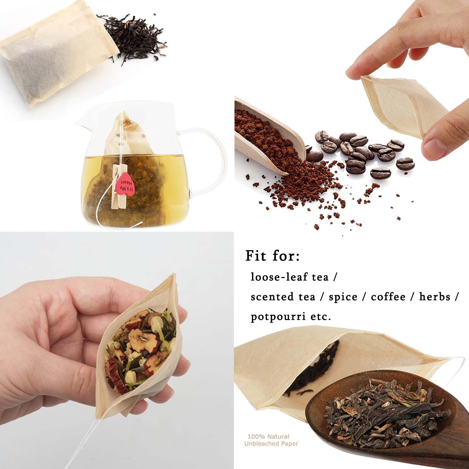 NEPAK tea bags with drawstring prevent leaf escape during steeping
