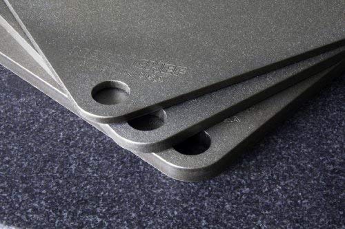 NerdChef Steel Stone with a pizza resting atop the surface.