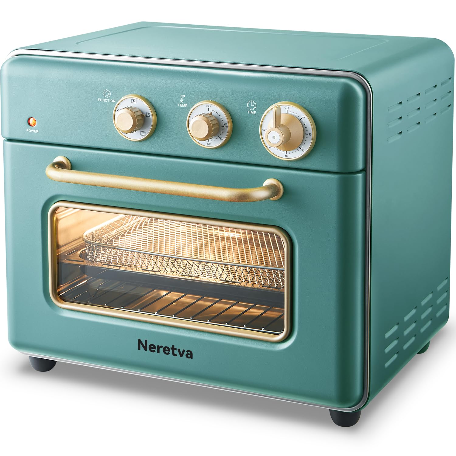 Neretva 21QT 6-in-1 front view in stainless steel, compact and versatile.