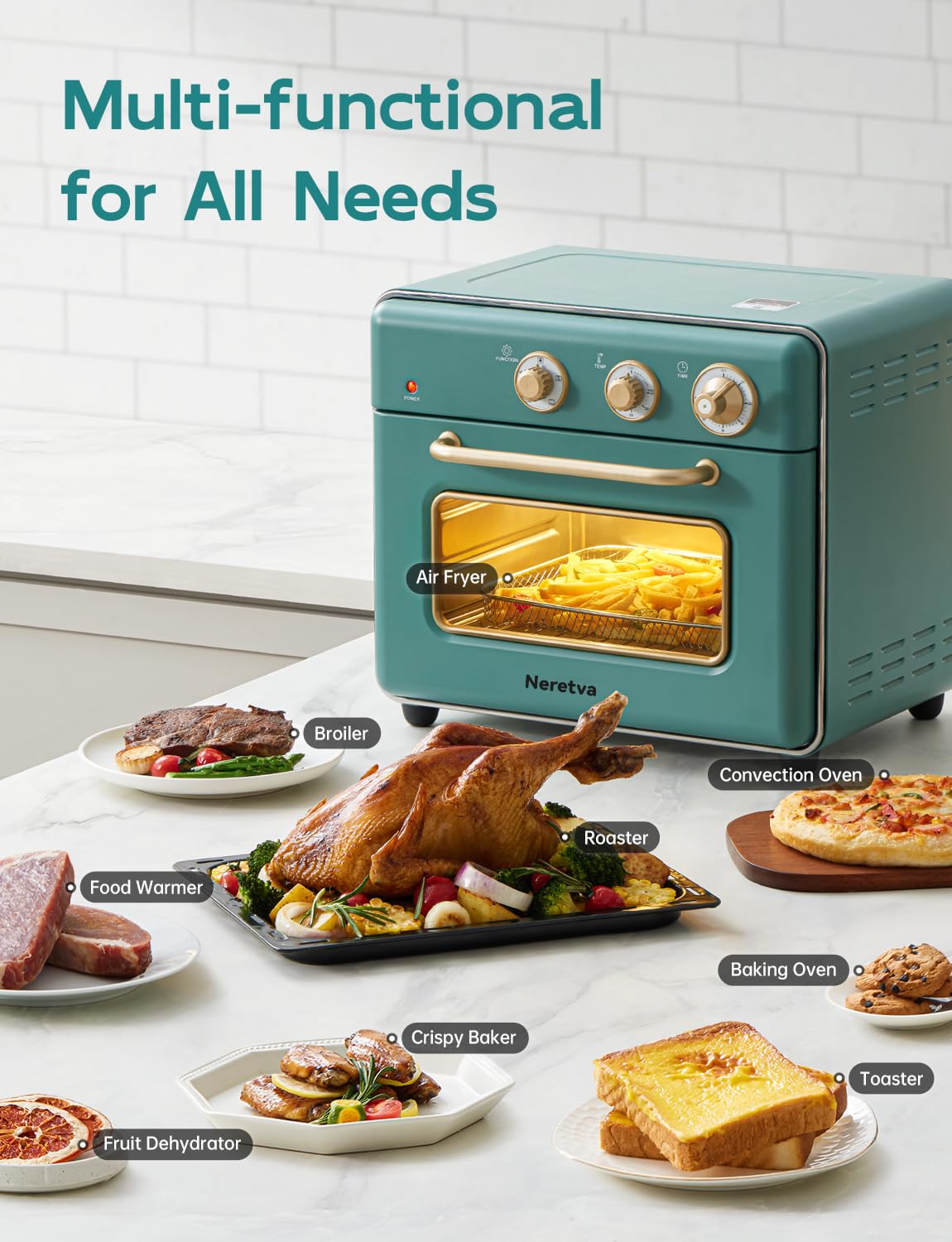 Neretva interior cavity with non-stick enamel for easy cleaning.