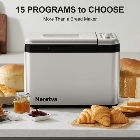 Neretva bread maker auto fruit and nut dispenser in action, precise timing.