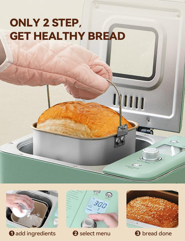 Neretva Bread Maker control panel with presets for simple baking.