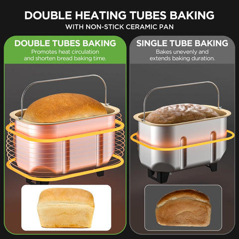 Neretva bread maker baking loaf with even crust and golden top for consistency.