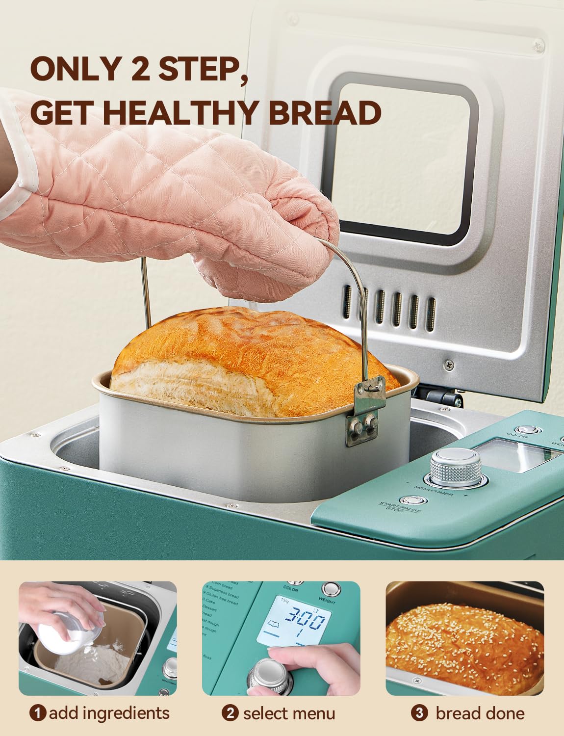 Neretva 15-hour timer lets you bake ahead for fresh bread.