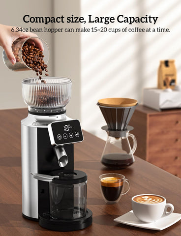 Neretva Burr grinder accessories kit includes jar, brush, blower, and manual.