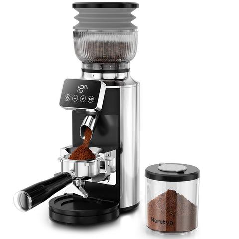 Neretva Burr coffee grinder with conical burr for uniform grind.