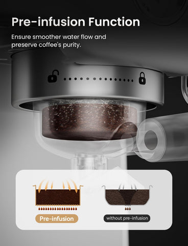 Neretva espresso machine stainless steel design combines durability with modern appeal.