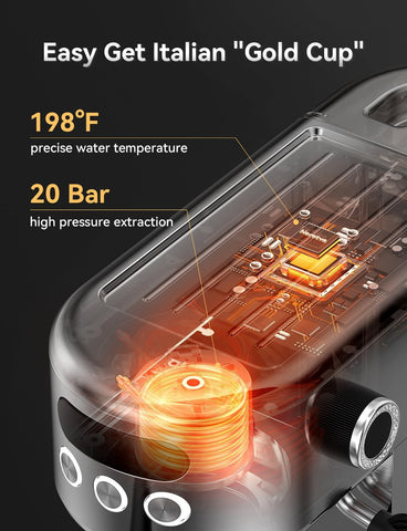 Neretva espresso machine steam wand in action for silky milk foam.