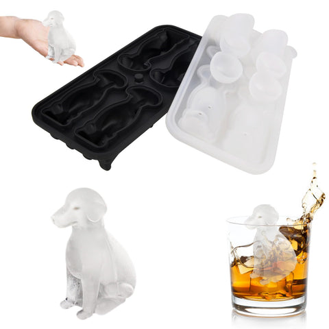 Nerien dog ice cube tray with 3D Labrador shapes for fun cocktails and cold drinks