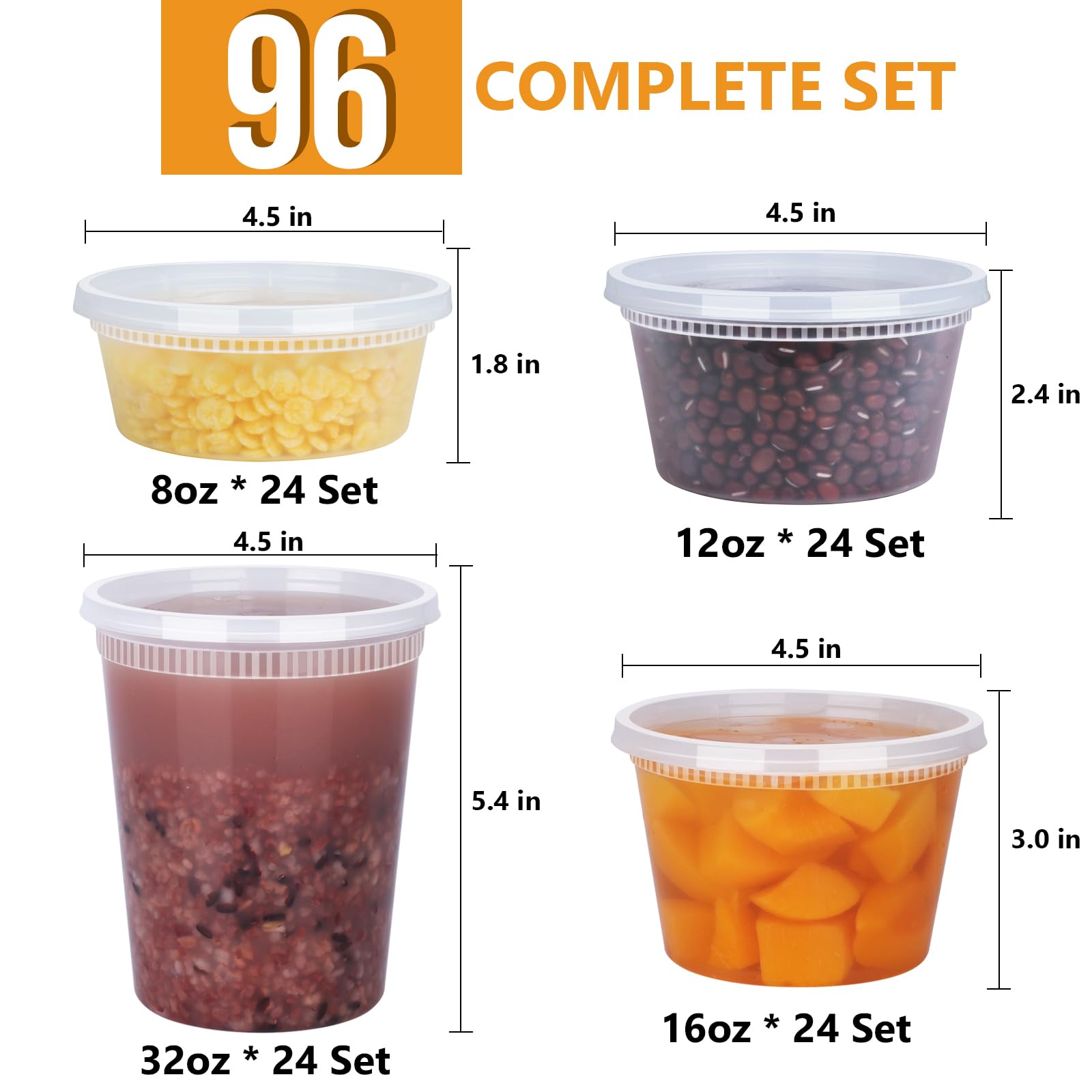 NESCCI 32oz deli container with seal lid for reliable takeout and storage.
