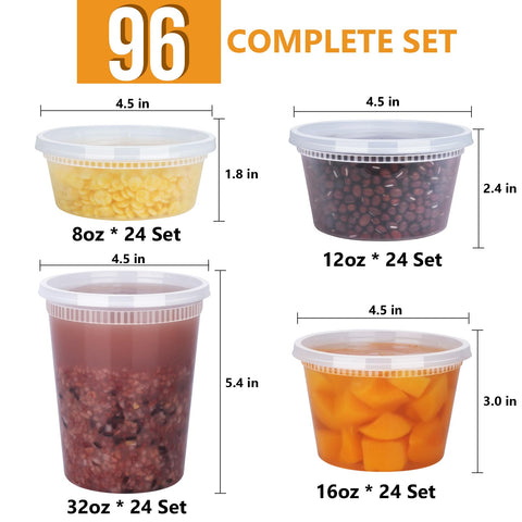 NESCCI 32oz deli container with seal lid for reliable takeout and storage.