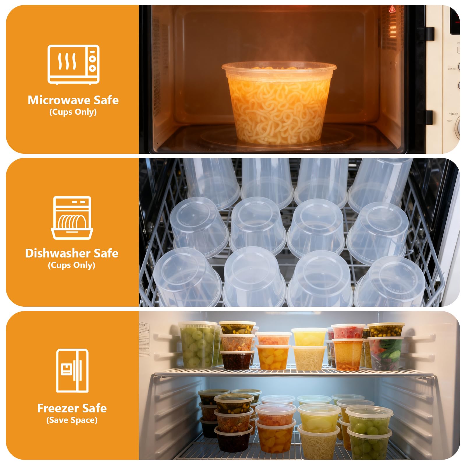 NESCCI stackable deli containers save fridge space and simplify meal organization.