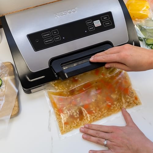 NESCO VS-22LB control panel with LED display for easy sealing progress