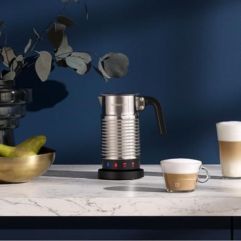 Nespresso Aeroccino 4 dishwasher-safe with sleek stainless steel exterior