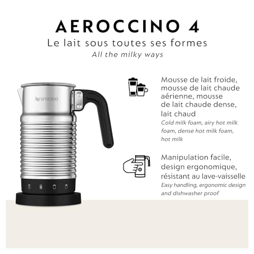 Nespresso Aeroccino 4 hot milk frothing for cappuccinos and lattes