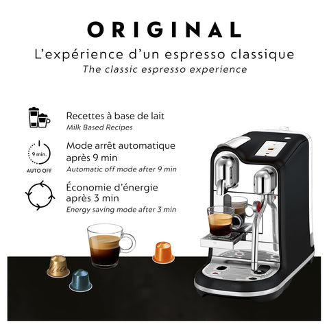 Nespresso Creatista Pro Thermojet heating for fast 3-second heat up.