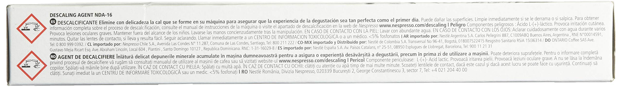 Two-pack of Nespresso descaling packets for quick maintenance