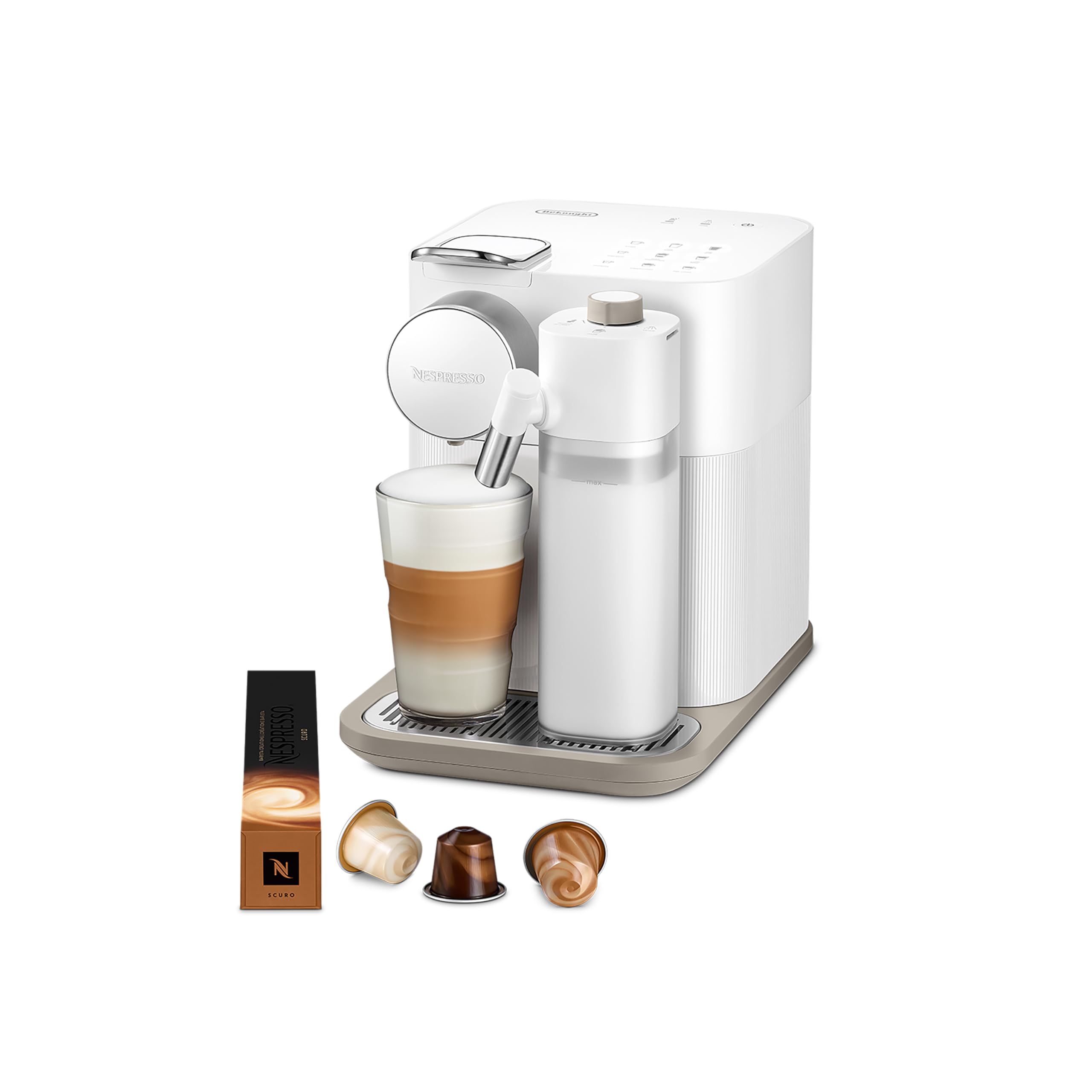 Nespresso Gran Lattissima side view showing compact footprint