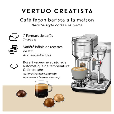 Nespresso Vertuo Creatista pod-ejection keeps used capsules tidy.