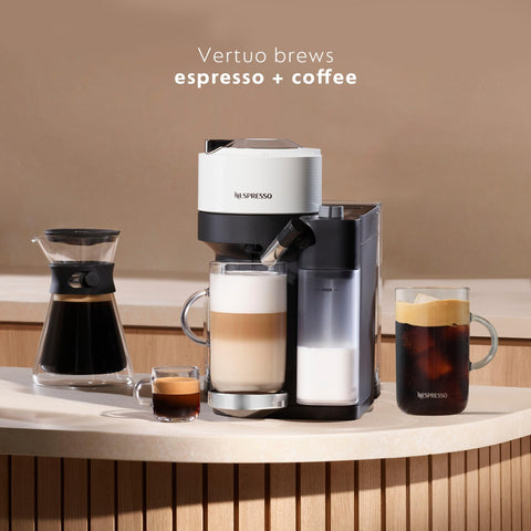 16 oz milk tank enables longer, creamy drinks with Vertuo Lattissima.