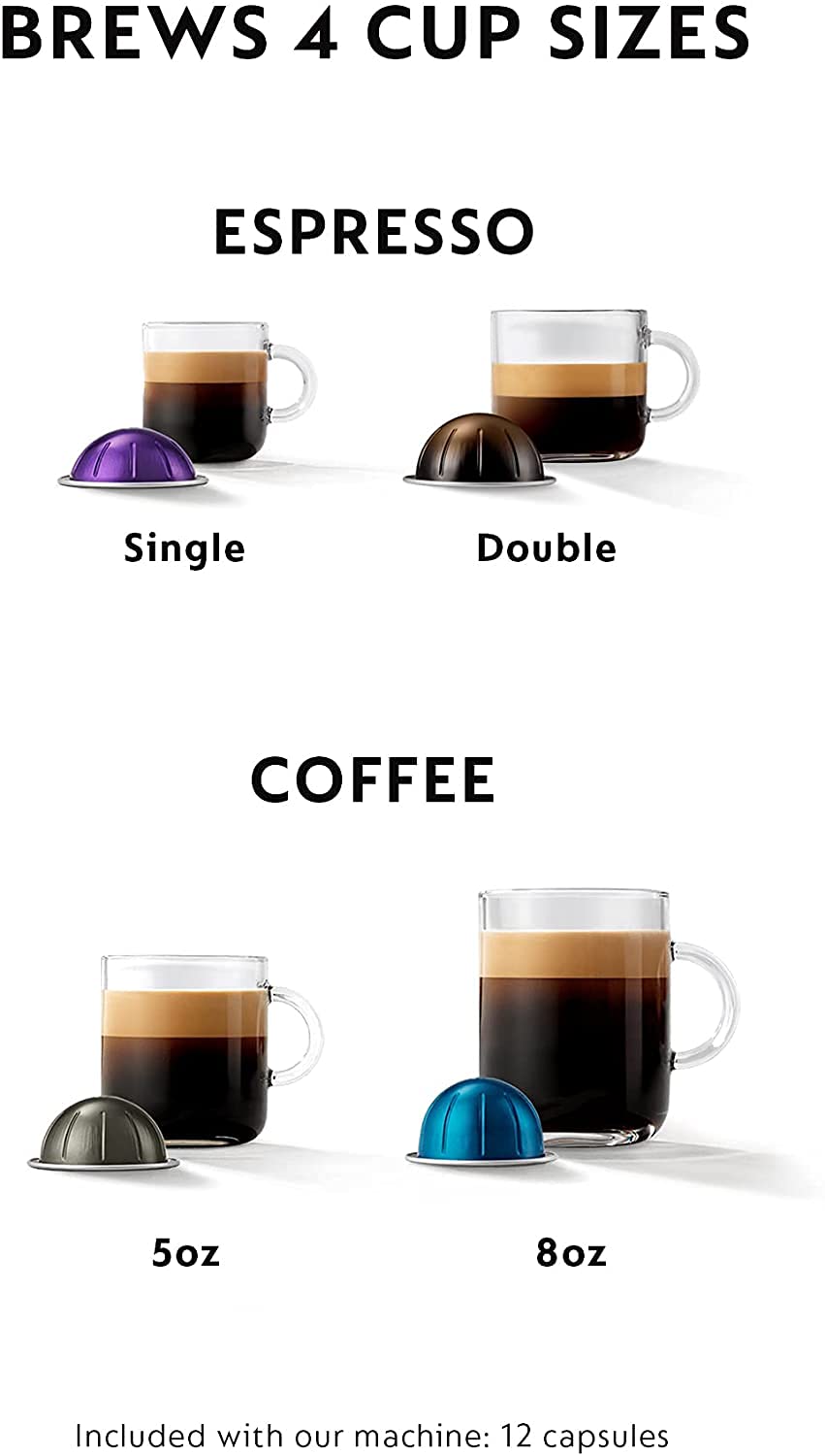 Nespresso VertuoPlus ink black side angle highlighting sleek profile