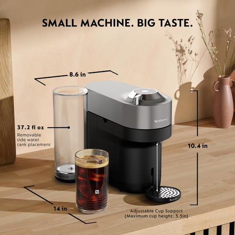 Nespresso Vertuo Pop+ reads pod codes for aroma and crema