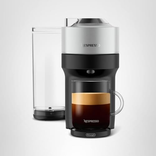 Nespresso Vertuo Pop+ Deluxe recyclable capsules support sustainable brewing.