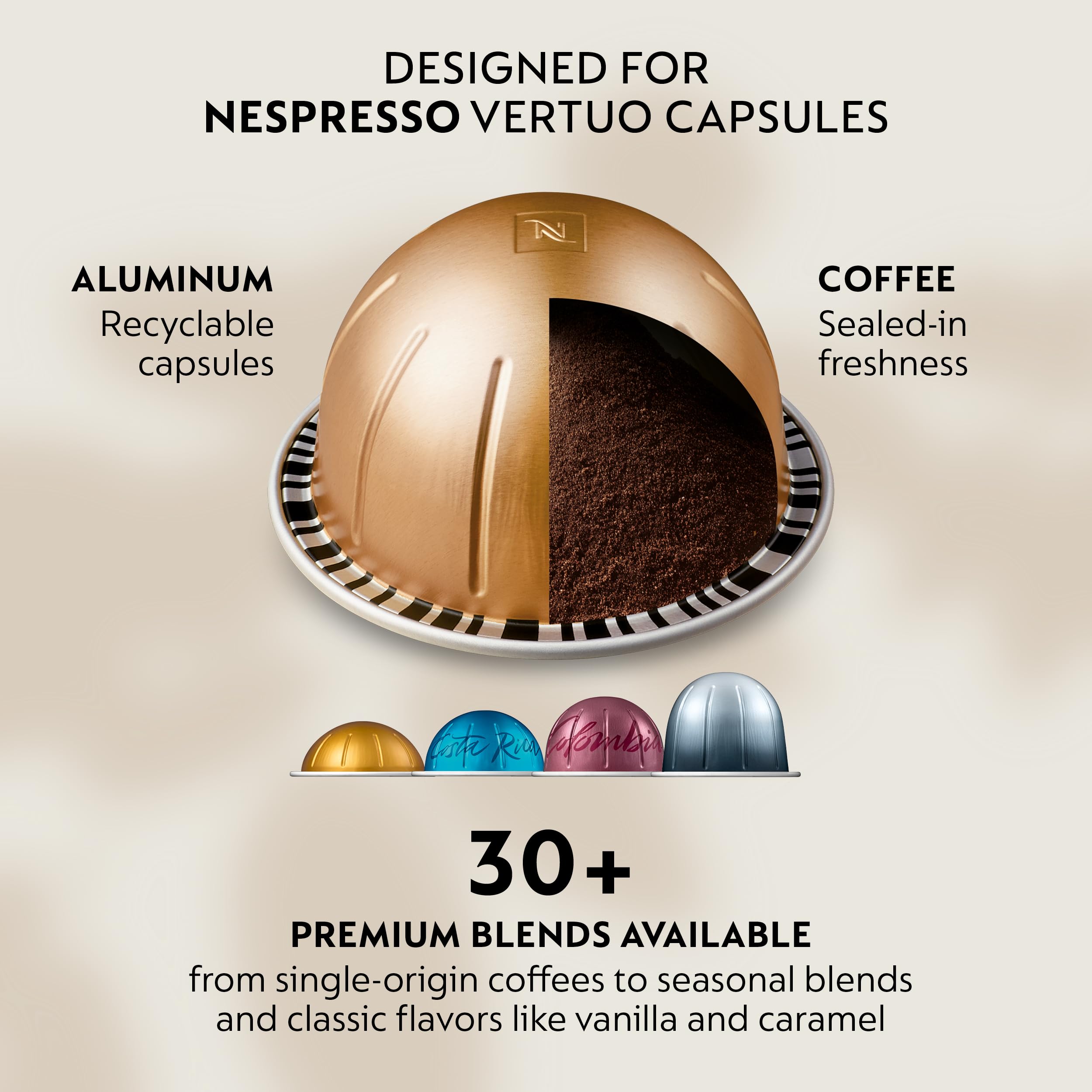 Nespresso Vertuo Pop+ capsule insertion for quick coffee prep