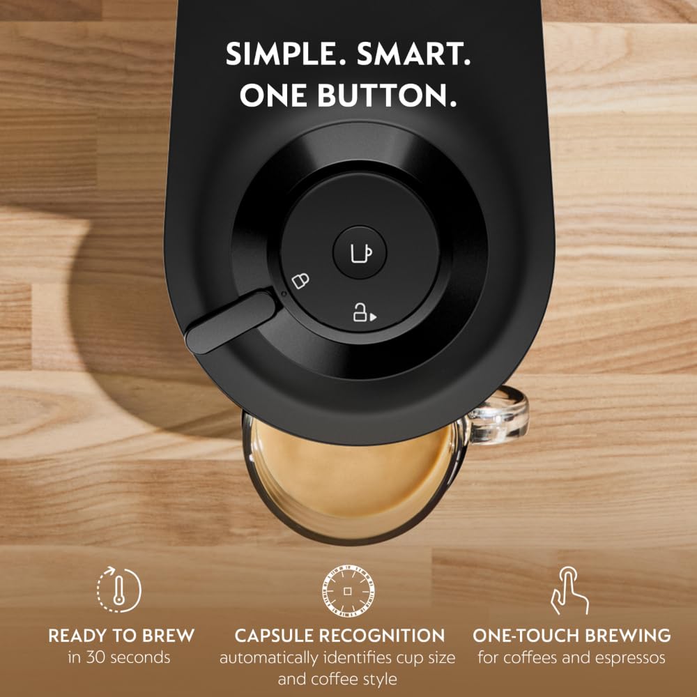 Nespresso Vertuo POP+ Liquorice Black side water tank enables quick refills