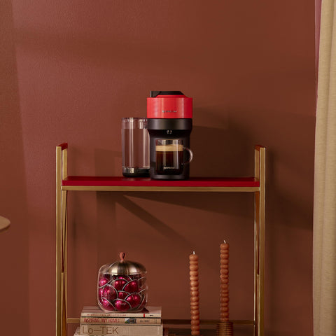 Nespresso Vertuo Pop+ espresso shot brewing detail