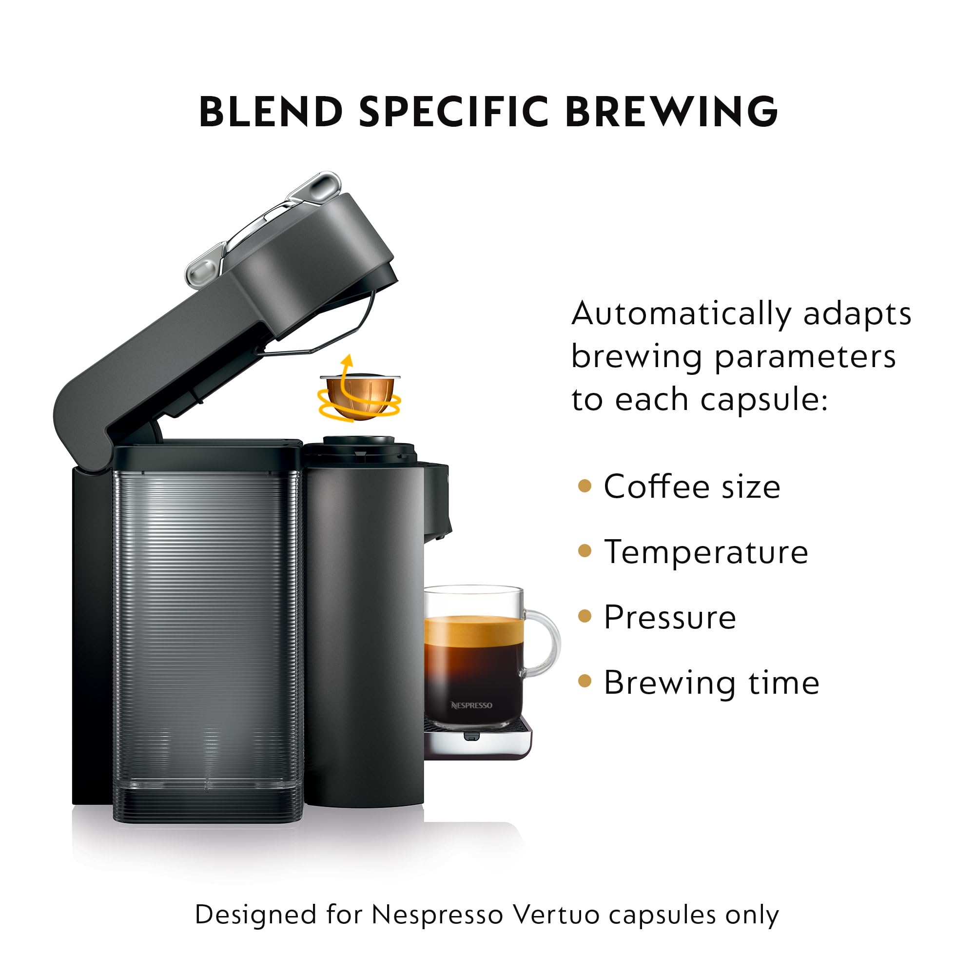 Nespresso Vertuo Titan Aeroccino milk system delivers creamy froth for cafe-style drinks at home.