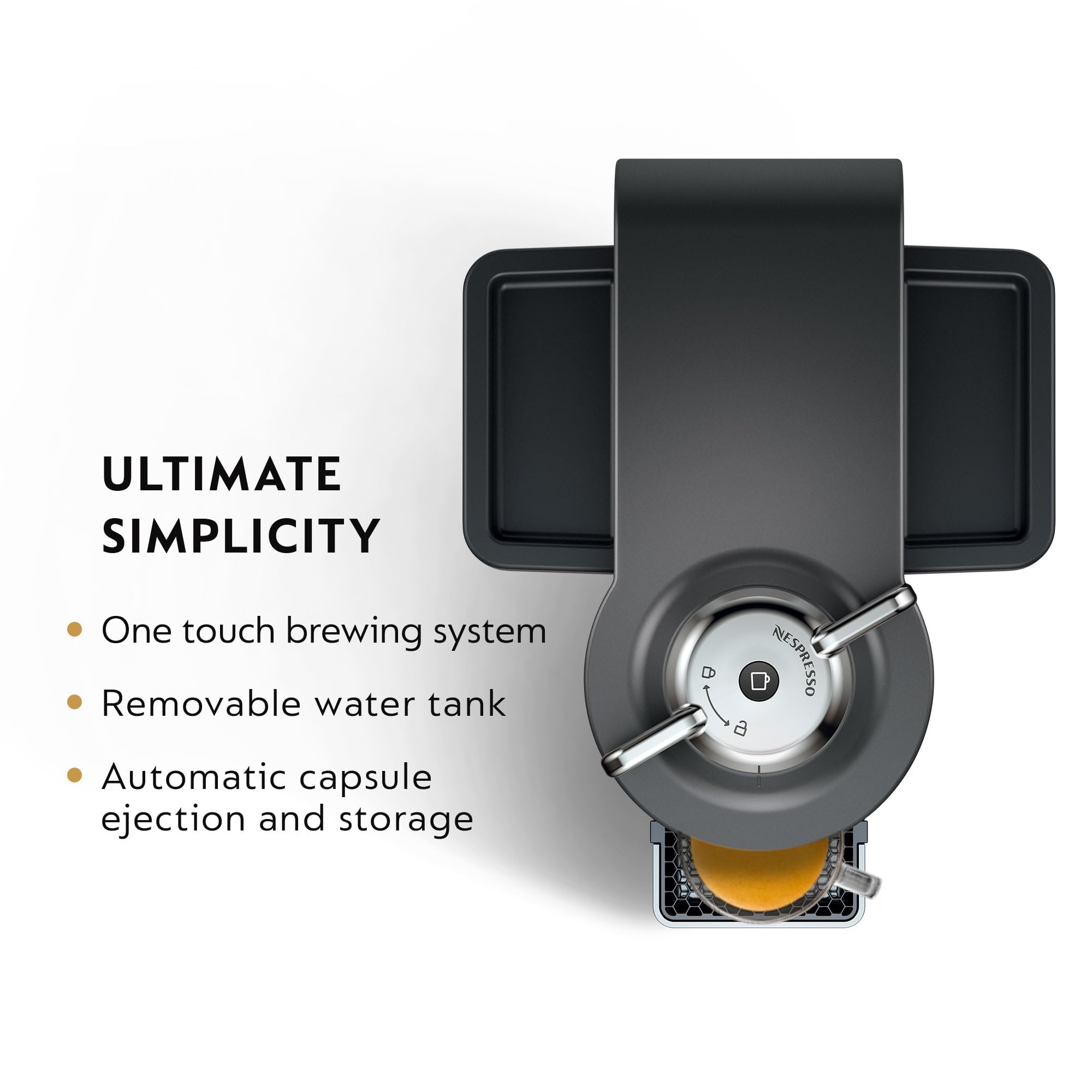 Nespresso Vertuo Titan brew settings highlight simple one-button operation for quick drinks.