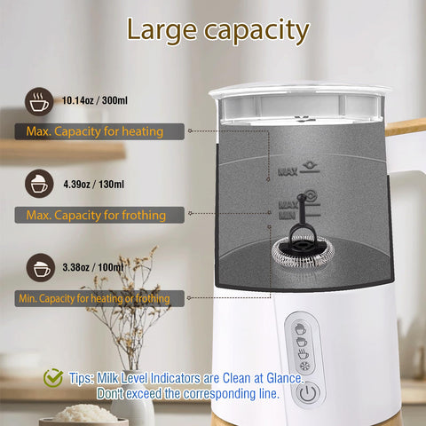 NESSGRAIM electric milk frother makes cold foam for iced drinks